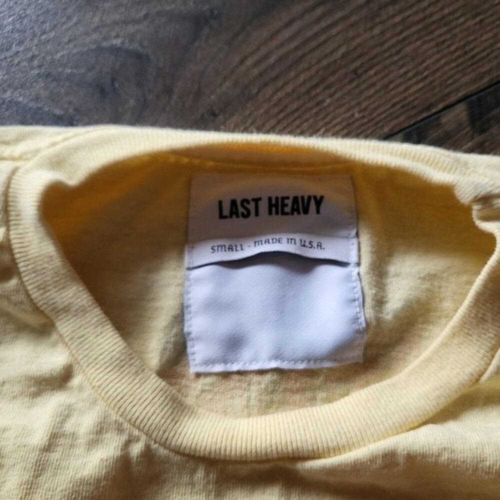 Last Heavy Yellow Double Sided Men Small Made in USA Heavy Duty Long Sleeve 0424 - Picture 4 of 8